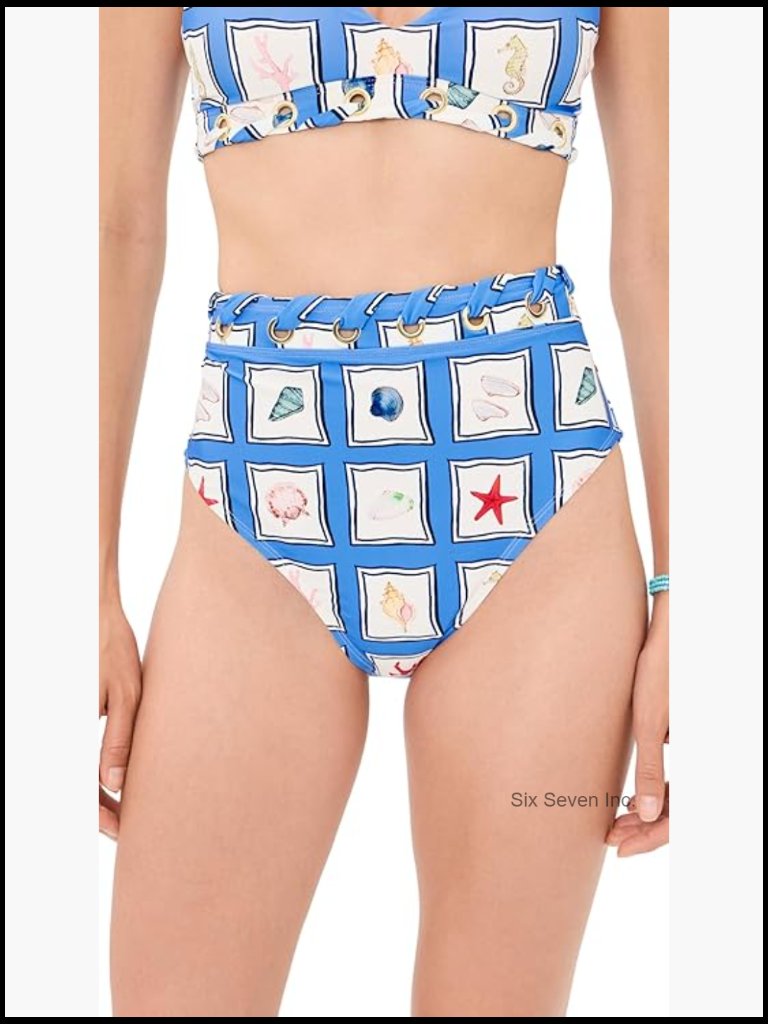 High Rise Grommet Bikini Bottom - Dreamsculpt Tummy Control